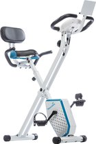 Skandika Foldaway X-1000 Plus Hometrainer Fiets – Hometrainers - Fitnessbike – Hometrainer fiets inklapbaar - Opvouwbaar X-bike F-bike met handpulssensoren, Bluetooth-computer, tab