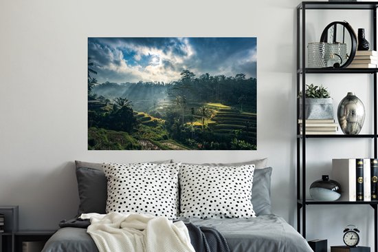 Stickers muraux - Film autocollant - Paysage d'Indonésie - 120x80 cm - Film adhésif - Stickers muraux Chambre d'enfant - Papier peint autocollant - Papier peint autocollant - Film autocollant