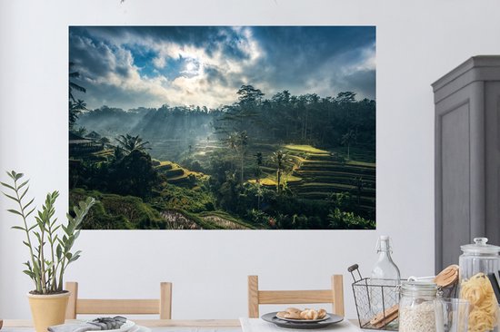 Stickers muraux - Film autocollant - Paysage d'Indonésie - 120x80 cm - Film adhésif - Stickers muraux Chambre d'enfant - Papier peint autocollant - Papier peint autocollant - Film autocollant