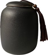 Crematie urn zwart (95x95x145mm)