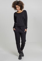 Dames - Modern - Nieuw - Casual - Ladies Long Sleeve Terry Jumpsuit zwart