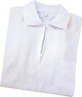 Poloshirt met rits wit maat L