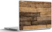 Laptop sticker - 12.3 inch - Hout structuur van verschillend gekleurde en verweerde planken - 30x22cm - Laptopstickers - Laptop skin - Cover