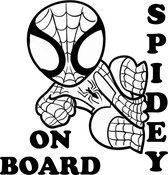 Baby On Board (wit) (20x15) Spiderman