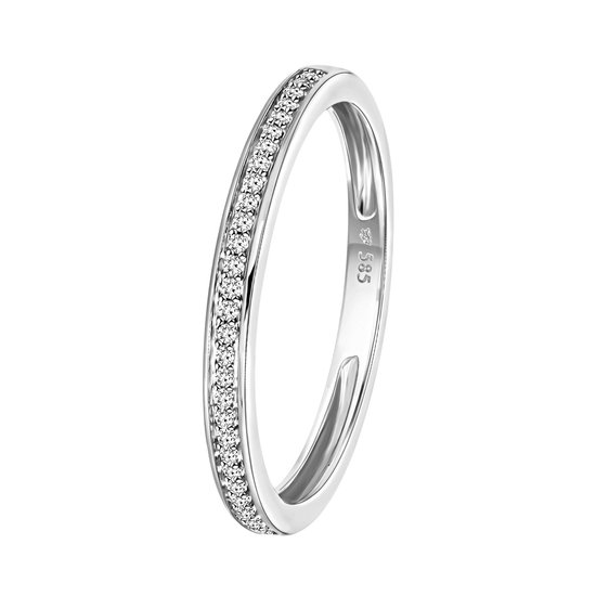Bague rail en or blanc 14 carats 29 de diamant 0, 08ct