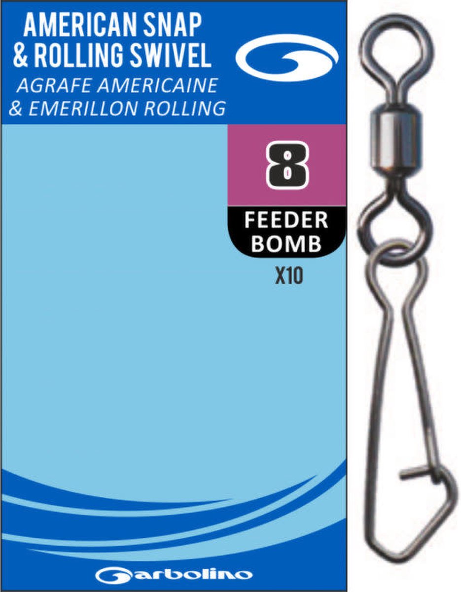 Garbolino American Snap & Rolling Swivel (10 pcs) - Maat : 12