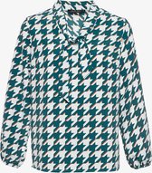 Jazlyn dames blouse met print - Wit - Maat XXL