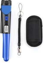 Handheld Metaaldetector Waterdicht - Pinpointer - Metaal & Goud Detecteren - Kinderen & Volwassenen - LED Zaklamp - Blauw