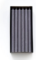 Branded By - Dinerkaarsen - Kaarsen - Steel Grey - 28 cm - 18 stuks