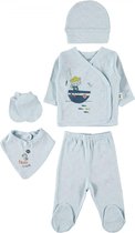 Monddoek cadeau - Enjoy friends - Baby newborn 5-delige kleding set jongens - Babykleding