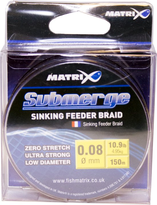 Matrix Submerge Sinking Feeder Braid 150m 0.10mm Bruin van Merkloos — afbeelding 3