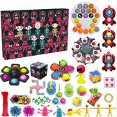 Fidget Toy Adventskalender 2021, Squid Game, Fidget Toy box, Fidget Toy Pakket, Fidget Toy set, 30 stuks fidget toys