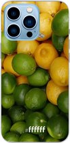 6F hoesje - geschikt voor iPhone 13 Pro Max - Transparant TPU Case - Lemon & Lime #ffffff