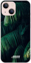 6F hoesje - geschikt voor iPhone 13 - Transparant TPU Case - Palm Leaves Dark #ffffff