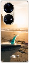 6F hoesje - geschikt voor Huawei P50 Pro -  Transparant TPU Case - Sunset Surf #ffffff