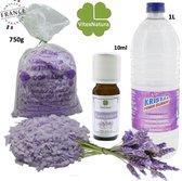 Lavendel zeepvlokken 750g |  Essentiële Lavendel  Olie 10ml | Lavendel Azijn 1lit