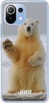 6F hoesje - geschikt voor Xiaomi Mi 11 Lite -  Transparant TPU Case - Polar Bear #ffffff