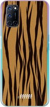 6F hoesje - geschikt voor OPPO A92 -  Transparant TPU Case - Tiger Print #ffffff