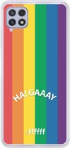 6F hoesje - geschikt voor Samsung Galaxy A22 4G -  Transparant TPU Case - #LGBT - Ha! Gaaay #ffffff