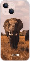6F hoesje - geschikt voor iPhone 13 Mini -  Transparant TPU Case - Elephants #ffffff