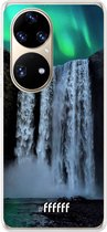 6F hoesje - geschikt voor Huawei P50 Pro -  Transparant TPU Case - Waterfall Polar Lights #ffffff