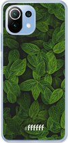 6F hoesje - geschikt voor Xiaomi Mi 11 Lite -  Transparant TPU Case - Jungle Greens #ffffff