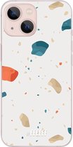 6F hoesje - geschikt voor iPhone 13 - Transparant TPU Case - Terrazzo N°3 #ffffff