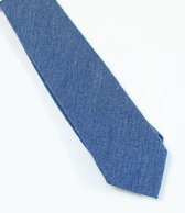 Midden Blauw Wollen stropdas Giusanti Lana