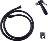 WillieJan Knijp handdouche Set HD035 - ABS - Zwart met Chroom - Sprayer, PVC Slang en Ophangbeugeltje