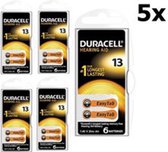 30 Stuks ( 5 Blister a 6st) Duracell Hearing Aid DA13 1.45V Gehoorapparaat batterijen