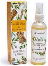 Smudge spray (en luchtverfrisser), Aromafume, witte salie en palo santo, 100 ml