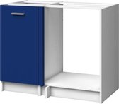 EXTRA - Keukenhoekkast 100 cm - Mat Blauw