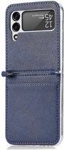 Samsung Z Flip 3 5G Hoesje met Pashouder - Blauw