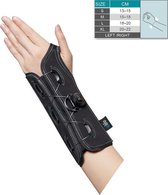 E-Life Polsbrace met Spalk en Q-Fit Sluiting Zwart - Carpaal Tunnel Syndroom Polsbrace