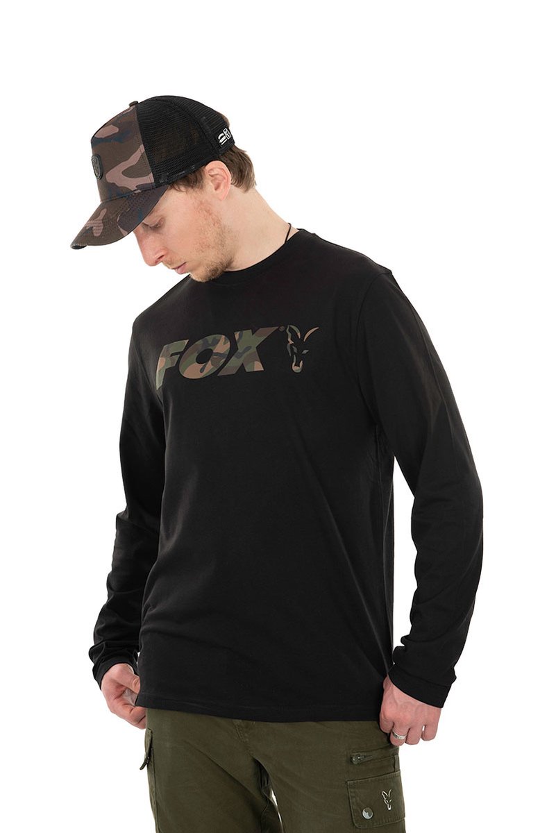 Fox Long Sleeve T-Shirt Black-Camou - Maat : Xxxlarge