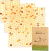 Biologische Bijenwas Doeken | 3 Pack Combinatie S/M/L | Herbruikbaar | Plastic Vrij | Duurzaam Cadeau | Plastic-Free Alternative to Cling Film | Organic Beeswax Food Wraps | 3 Pack