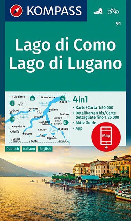 Lago di Como, Lago di Lugano 1:50 000 - cover