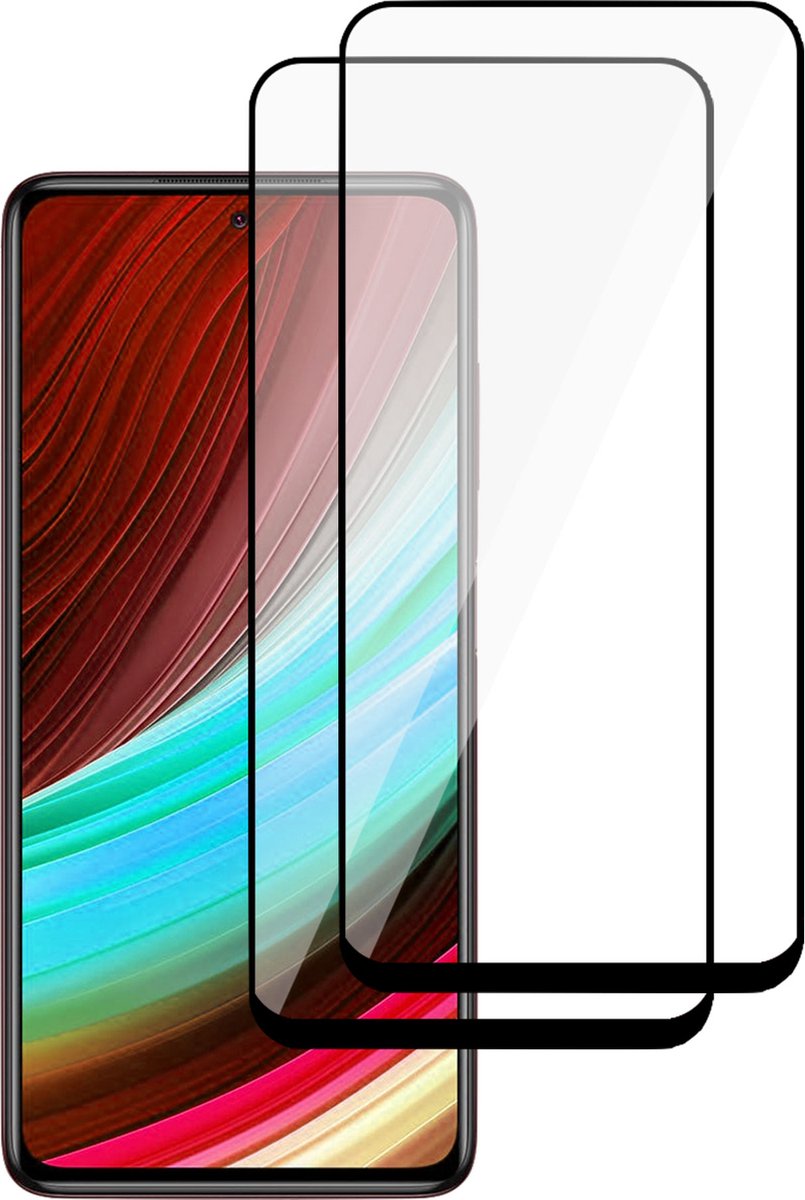 Screenprotector geschikt voor Xiaomi Poco X3 Pro - Full Screen Gehard Glas - 2 Stuks