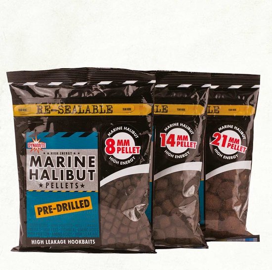 Dynamite Baits Marine Halibut Pre-Drilled Pellets 8mm 350 gr