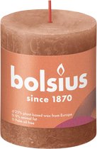 Bolsius Stompkaars Rusty Pink Ø68 mm - Hoogte 8 cm - Roze/Bruin - 35 Branduren