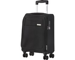 CarryOn Air Handbagage Reiskoffer 55x35x20cm - Zachte Trolley Koffer 41 Liter - Voorvak - Expander - TSA-slot - Zwart
