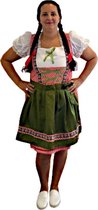 Rubie's Dirndl Tiroler Dames Polyester Wit/groen/rood Maat 46