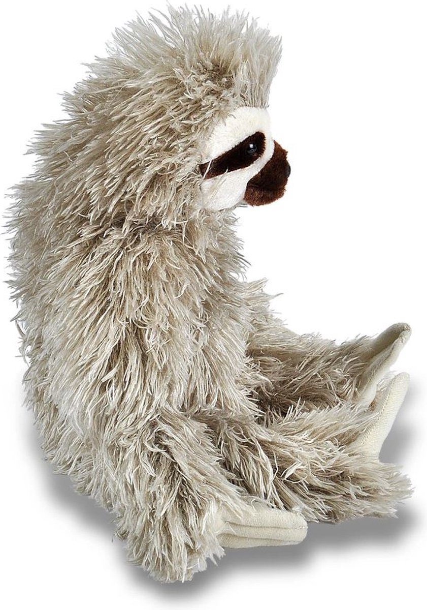 Wild Republic pluche luiaard knuffel - 30 cm - grijs - bosdieren knuffels - Cadeau voor kinderen — afbeelding 3