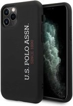 U.S. Polo Silicone Back Case - Geschikt voor Apple iPhone 12/12 Pro (6.1") - Zwart