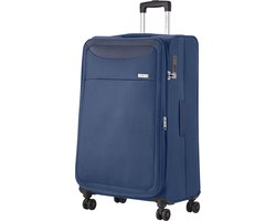 CarryOn Air Grote Reiskoffer – 120 Liter - Zachte Trolley Koffer - 77 x 47 x 32 cm - Lichtgewicht - Expander - TSA-slot – Blauw