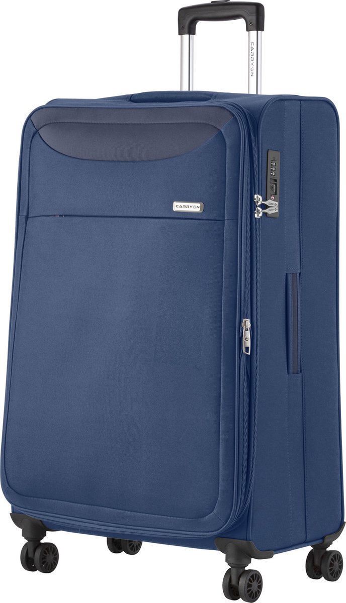 CarryOn Air Grote Reiskoffer – 120 Liter - Zachte Trolley Koffer - 77 x 47 x 32 cm - Lichtgewicht - Expander - TSA-slot – Blauw