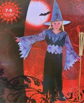 Verkleedkleren Heks Halloween Vleermuis - Verkleedkostuum Kinderen 7-9 jaar