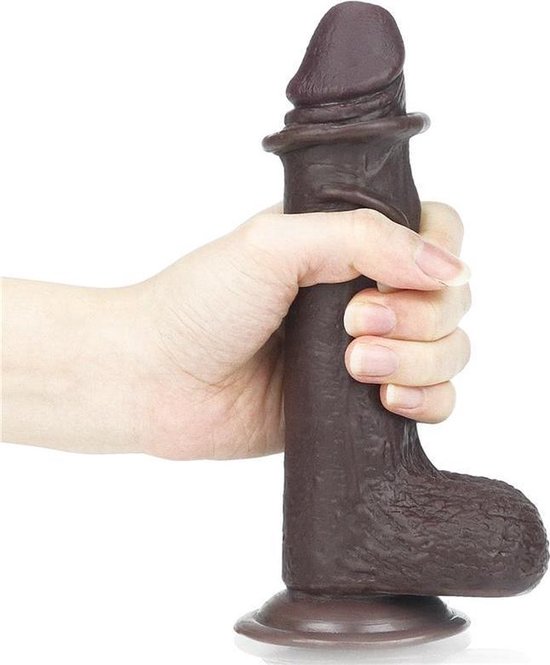 Foto: Dildo met beweegbare huid 17 5 cm realistische dildo met zuignap dildo ook voor anaal seksspeeltjes sex toys