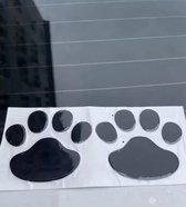 GoedeDoelen.Shop | 3D sticker Hondenpootje / Kattenpootje zwart (2 stuks) | Autosticker | Scootersticker | Laptopsticker | Dierenwelzijn | Rescue Paws | Dierenleed