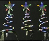 3 x Kerstverlichting op zonneverlichting - binnen en buiten dennenboom verlichting - versiering - batterij -kerst-kerstboom-kerst ster tuin versiering